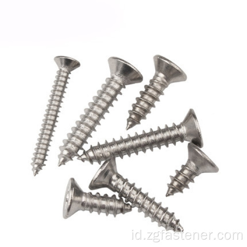 DIN7982 Stainless Steel 316 Cross Recesed Countersunk Head Tapping Screws